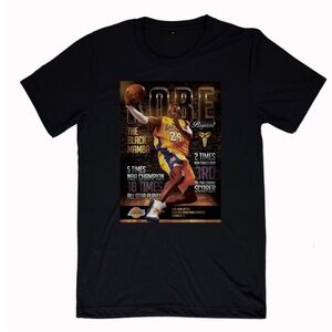 Kobe Bryant LA Lakers #24 Black Mamba 5 Time Champion Men’s  size Large. New